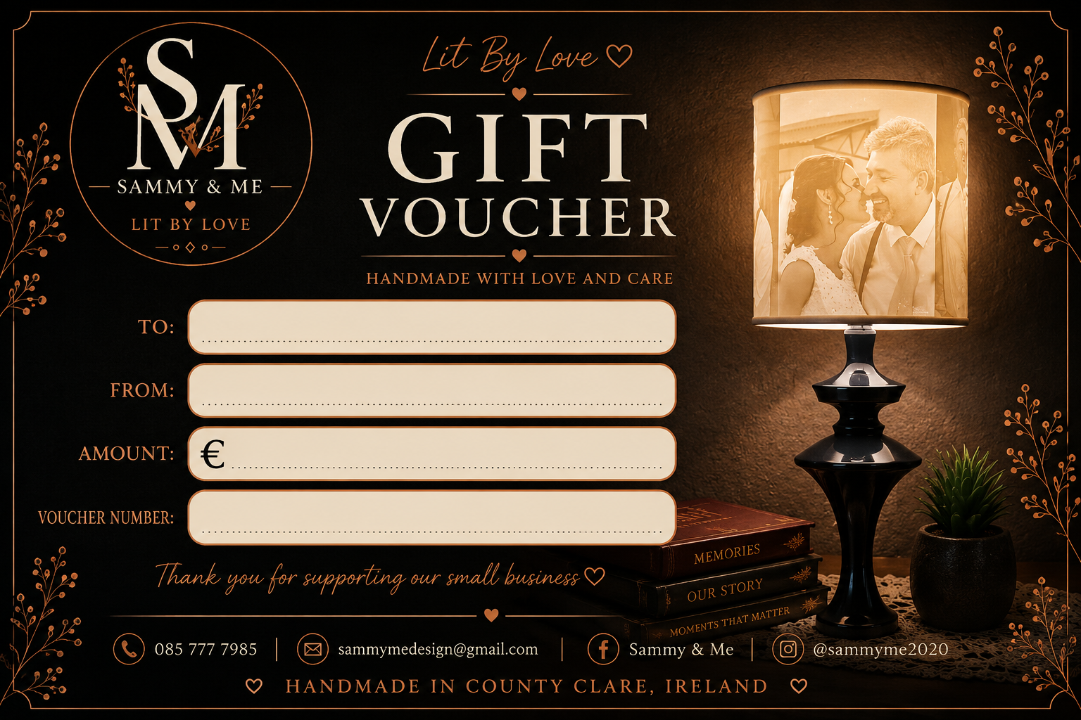 Sammy & Me gift voucher card